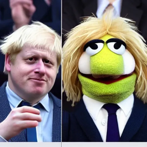 Image similar to a Muppet that looks like Boris Johnson