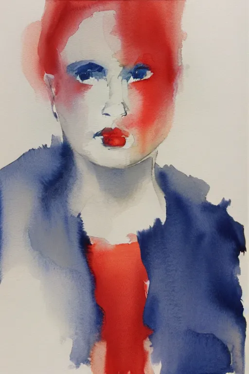 Image similar to watercolor by marlene dumas