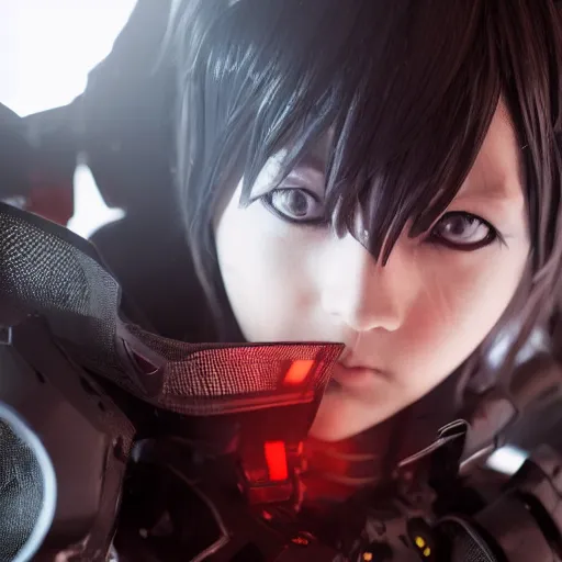 Prompt: photo of cosplay of blame's sanakan, 8 k, cinematic light, hdr