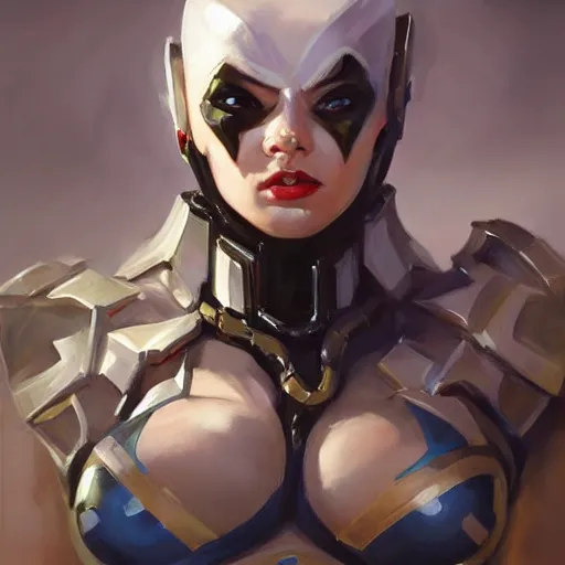 Image similar to greg manchess portrait painting of armored punisher ivy as overwatch character, medium shot, asymmetrical, profile picture, organic painting, sunny day, matte painting, bold shapes, hard edges, street art, trending on artstation, by huang guangjian and gil elvgren and sachin teng