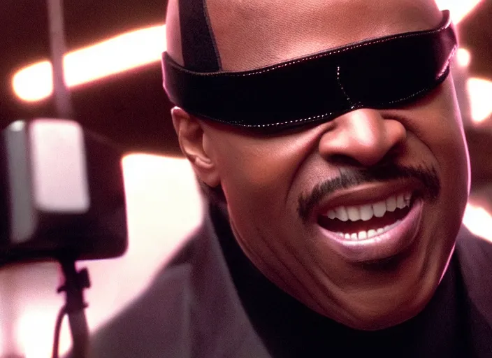 Image similar to film still of stevie wonder as matt murdock in daredevil, 8 k