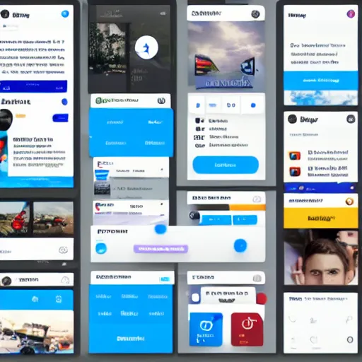 Prompt: social media ui layout