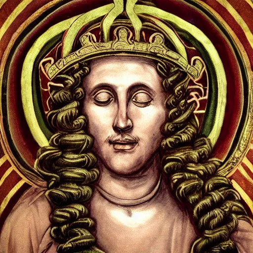 Image similar to the pope as medusa