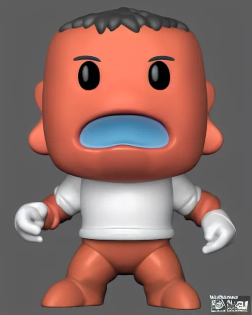 Image similar to full body 3d render of Kirby as a funko pop, studio lighting, white background, blender, trending on artstation, 8k, highly detailed