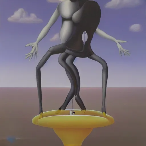 Image similar to humanities limits, surrealist painting