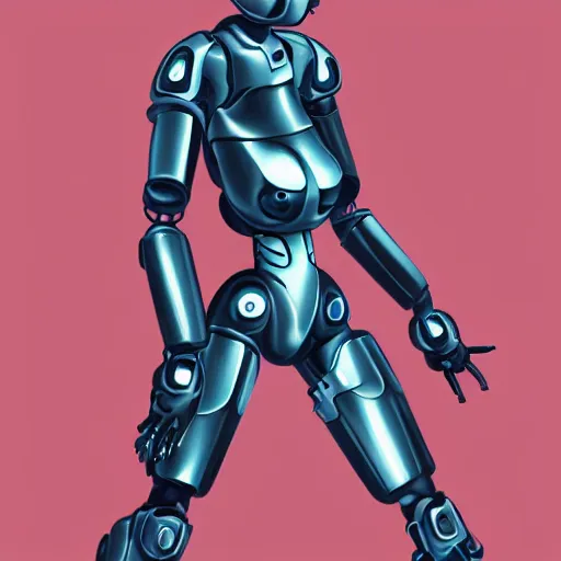 Prompt: robo girl illustration by echanis_enicha