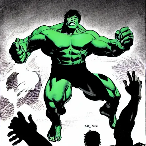 Image similar to the incredible hulk studying for the bar exam frank miller