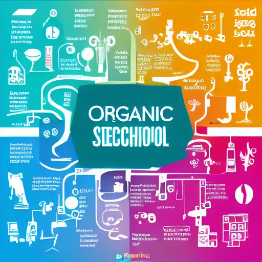 Prompt: colorful infographic sectional diagram of an organic building