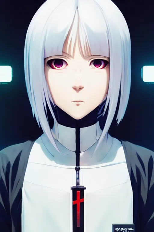 Prompt: portrait Anime cyborg girl in nun clothes, cyberpunk, holy church cute-fine-face, white-hair pretty face, realistic shaded Perfect face, fine details. Anime. realistic shaded lighting by Ilya Kuvshinov katsuhiro otomo ghost-in-the-shell, magali villeneuve, artgerm, rutkowski, WLOP Jeremy Lipkin and Giuseppe Dangelico Pino and Michael Garmash and Rob Rey