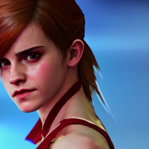Prompt: emma watson in street fighter 5, 4 k, ray tracing