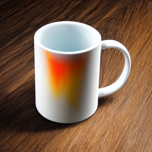 Image similar to award-winning photo of a mug made from pure energy