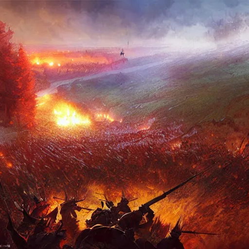 Image similar to the battle of Beaumont Hamel by Marc Simonetti