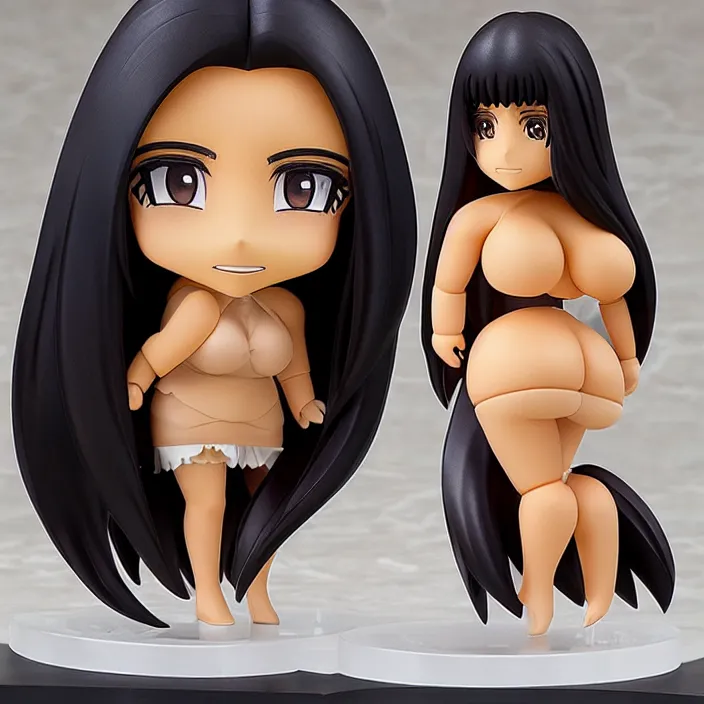 Prompt: kim kardashian, an anime nendoroid of kim kardashian, figurine, detailed product photo