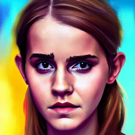 Prompt: realistic Portrait painting of Emma Watson as WrestleMania contestant, made by Michaelangelo, physical painting, Sharp focus,digital art, bright colors,fine art, trending on Artstation, unreal engine.