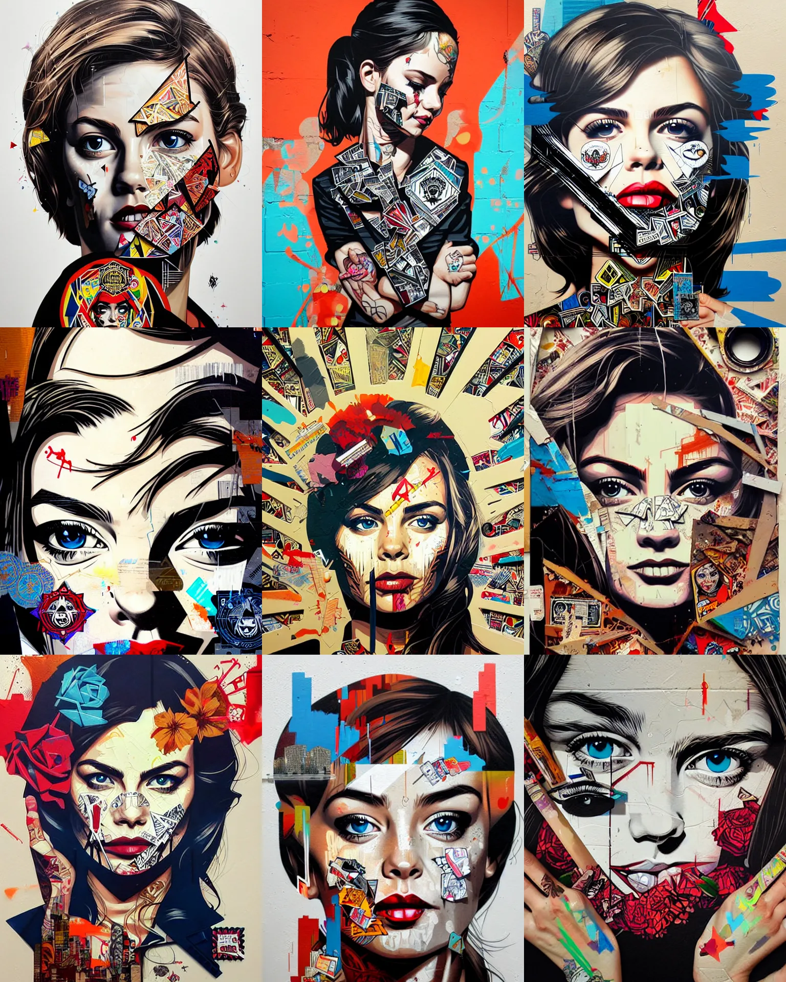Prompt: graffiti, happy kid, shards of time, illustration, highly detailed, simple, no jagged lines, smooth, artstation, centered artwork by sandra chevrier, artwork by shepard fairey