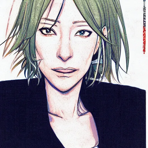 Image similar to An anime portrait of cate blanchett ,by Katsuhiro Otomo