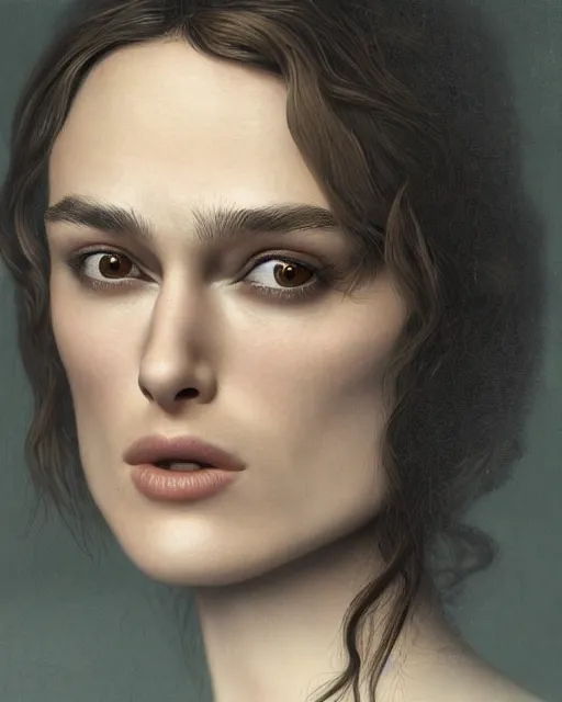 Prompt: highly detailed picture of keira knightley by mark ryden, hyperrealistic 3 d render, octane render, dynamic lighting