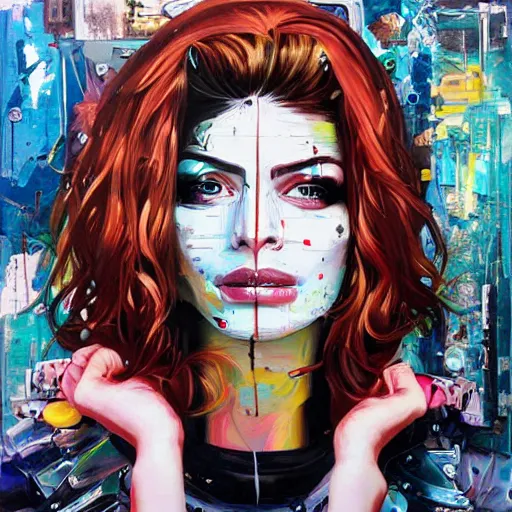 Image similar to portrait of a female android by Sandra Chevrier