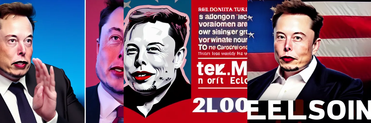 Prompt: 2020 election advertisement for Elon Musk as president