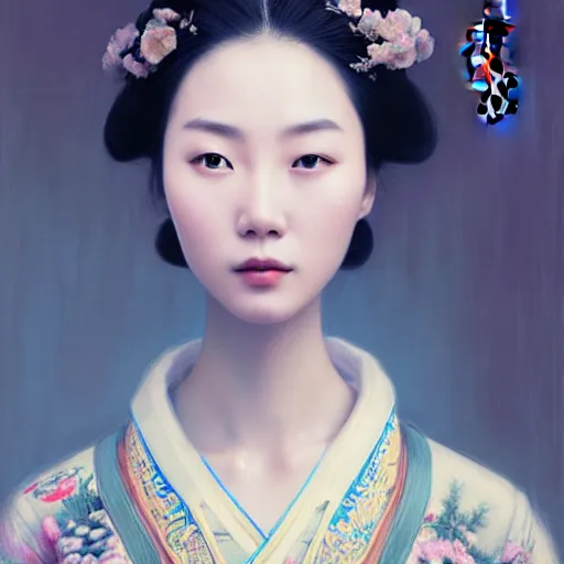 Prompt: beautiful chinese woman, extremely detailed, sharp focus, wide view, full body shot, smooth, digital photo, by, james jean, by rossdraws, frank franzzeta, sakimichan, jeremy lipking, ansel adams