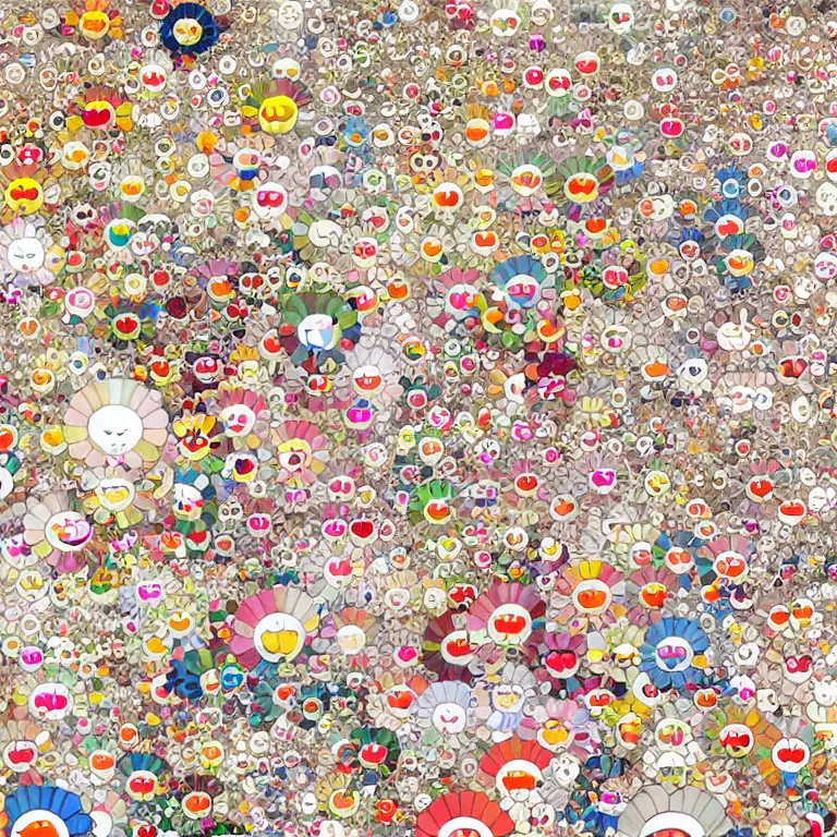 Prompt: japanese fan pattern, tiny, small, miniature, short, cute and adorable, pretty, takashi murakami, digital painting, highly detailed, intricate, elegant, artstation, concept art, beautiful,