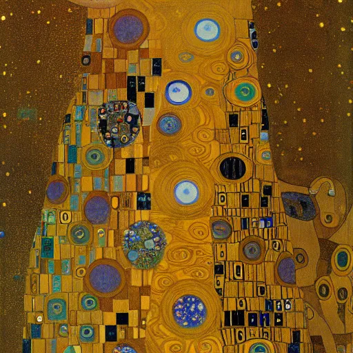 Prompt: Liminal space in outer space!!! by Klimt