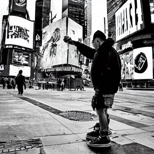 Prompt: pikachu homeless begging for fentanyl in times square, ultra detailed, 8 k, photorealism, rule of thirds, cracked textures.