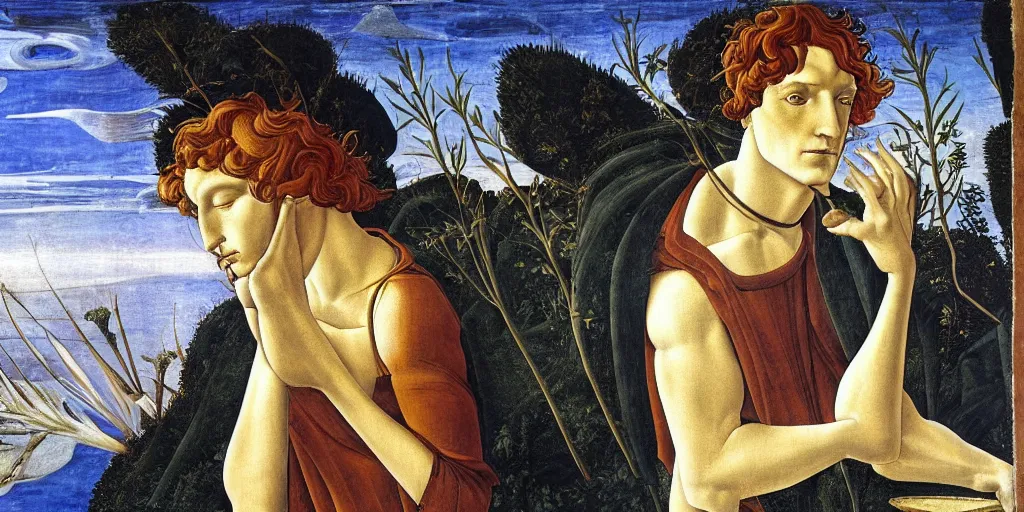 Image similar to morpheus by sandro botticelli