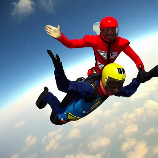 Prompt: flash macquenn skydiving