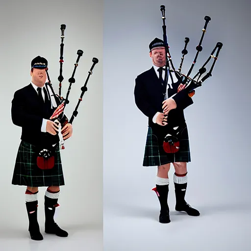 Image similar to bagpipes made from a foley catheter collection bag and clear tubing