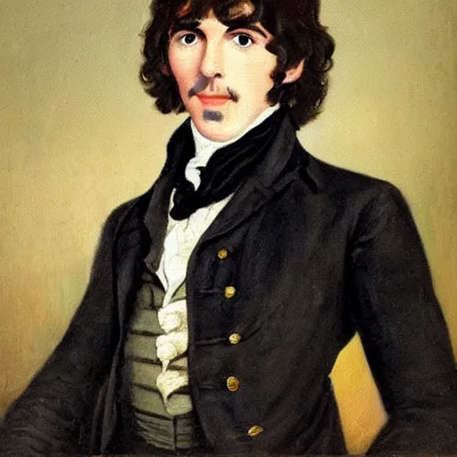 Image similar to regency era painting of a young george harrison