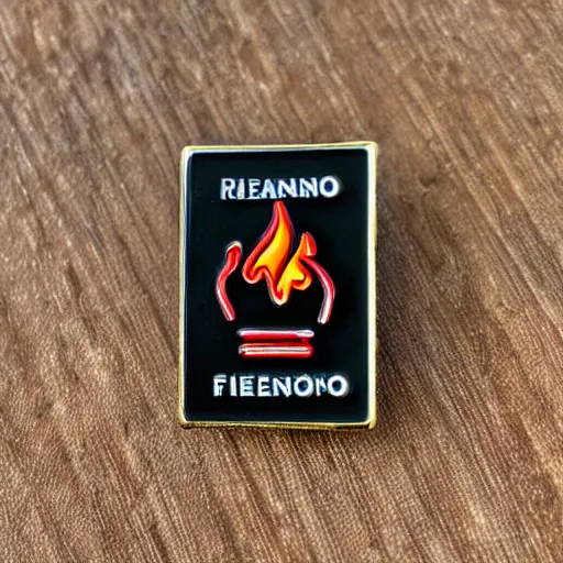 Image similar to simple yet detailed, fire jalapeno flame enamel pin retro design