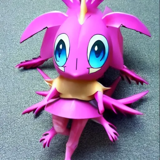 Prompt: ( ( ( pink armadillo with wings ) ) ), anime pokemon