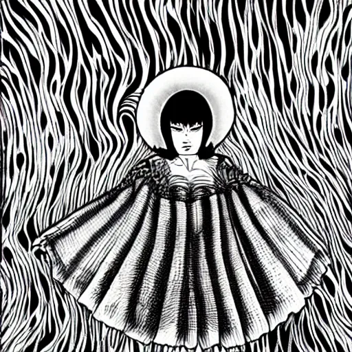 Image similar to bjork by junji ito