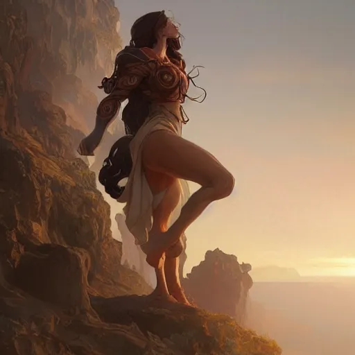 Image similar to giant woman standing over someone looking down, intricate, highly detailed, digital painting, artstation, concept art, smooth, sharp focus, illustration, Unreal Engine 5, 8K, art by artgerm and greg rutkowski and alphonse mucha