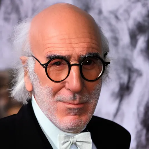 Prompt: larry david dressed like a wizard cinematic 3 5 mm realistic