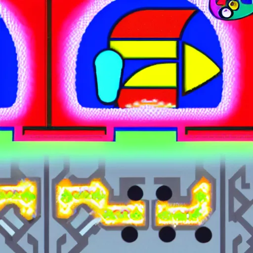 Prompt: screenshot of the first gallagher versus pac - man video game - n 4