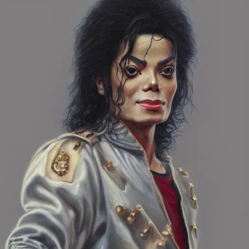 Image similar to Young Michael Jackson portrait art by Donato Giancola and Bayard Wu, digital art, trending on artstation, 4k