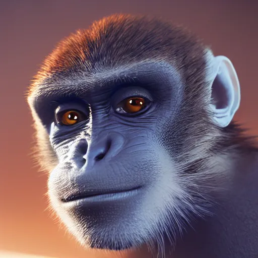 Image similar to portrait of monkey, 8 k uhd, unreal engine, octane render in the artstyle of finnian macmanus, john park and greg rutkowski