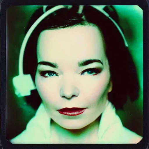 Image similar to intimate polaroid photo of bjork, vespertine
