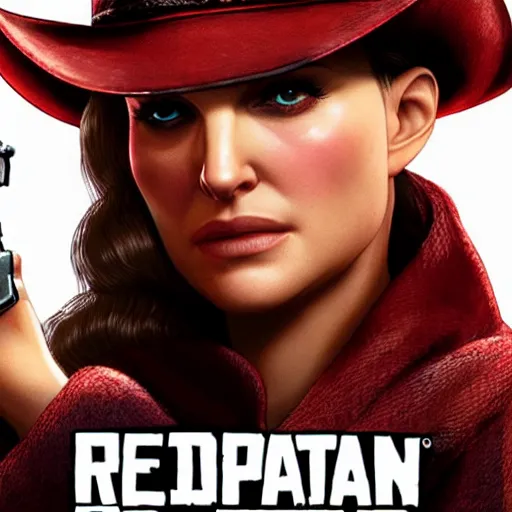 Image similar to natalie portman in red dead redemption 2, character render, full body shot, highly detailed, in game render