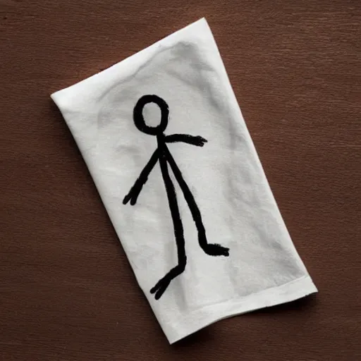 Image similar to a napkin drawing of a stick figure