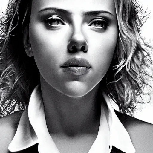 Image similar to photograph of scarlett johansson taken by david lazar, highly detailed and symmetrical face, 8 k