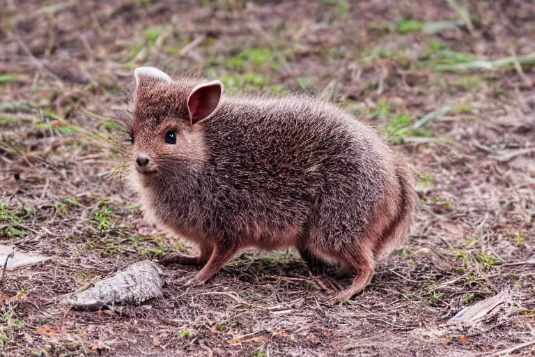 Image similar to a pudu chinchilla!!! hybrid! hyper realistic!! realistic lighting!! wildlife photographer of the year!!! bold natural colors, national geographic, hd, wide angle, 8 k