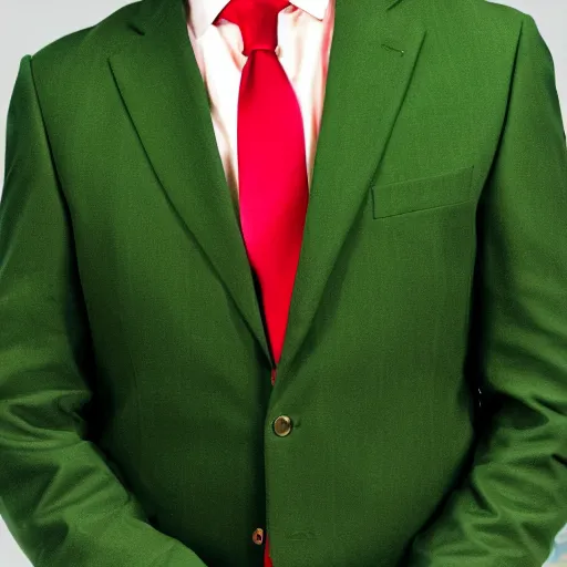 Prompt: A man wearing sunglasses, a suit with a red tie in the matrix, green overlay, 4k