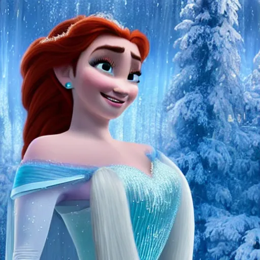 Prompt: bad bhabie as elsa in live action disney frozen, 8k resolution, full HD, cinematic lighting, award winning, anatomically correct