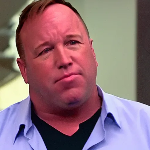 Prompt: screengrab of overweight alex jones on my 6 0 0 - lb life