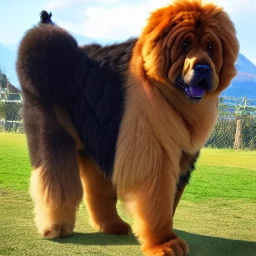 tibetan mastiff lion haircut