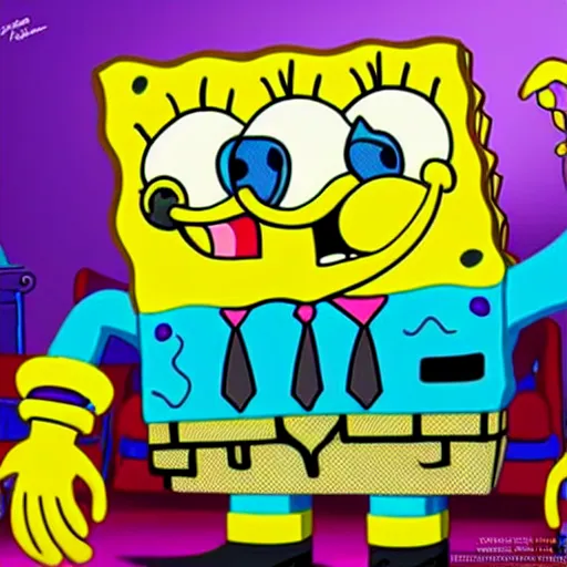 Prompt: SpongeBob squarepants, perfect eyes, full body shot, portrait, vivid colors, elegant, concept art, sharp focus, digital art, Hyper-realistic, 4K, Unreal Engine, Highly Detailed, HD, Dramatic Lighting by Brom, trending on Artstation