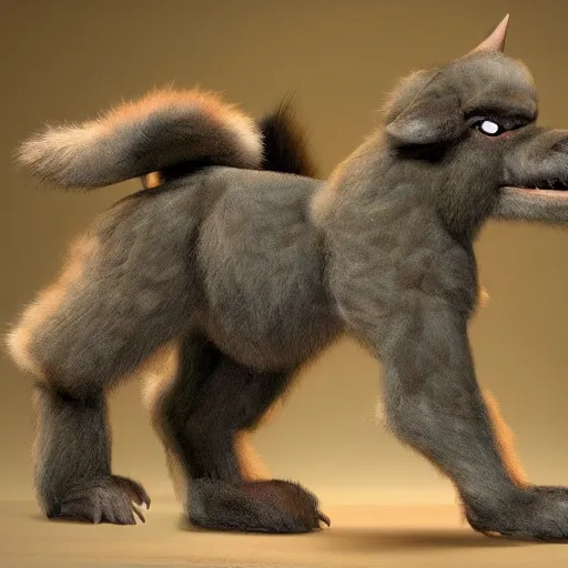 Image similar to new bipedal creature with fur creature from bap - 1 1 3 8